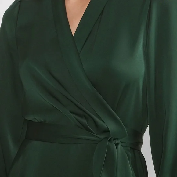 Aritzia Deep Green Long Sleeve Dress - Picture 3 of 3